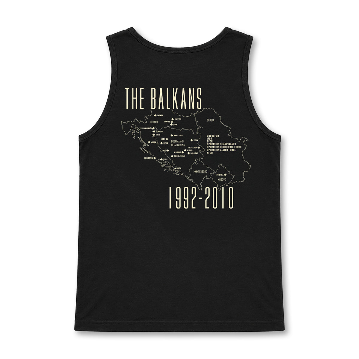 Never Forget – Balkans Tank Black