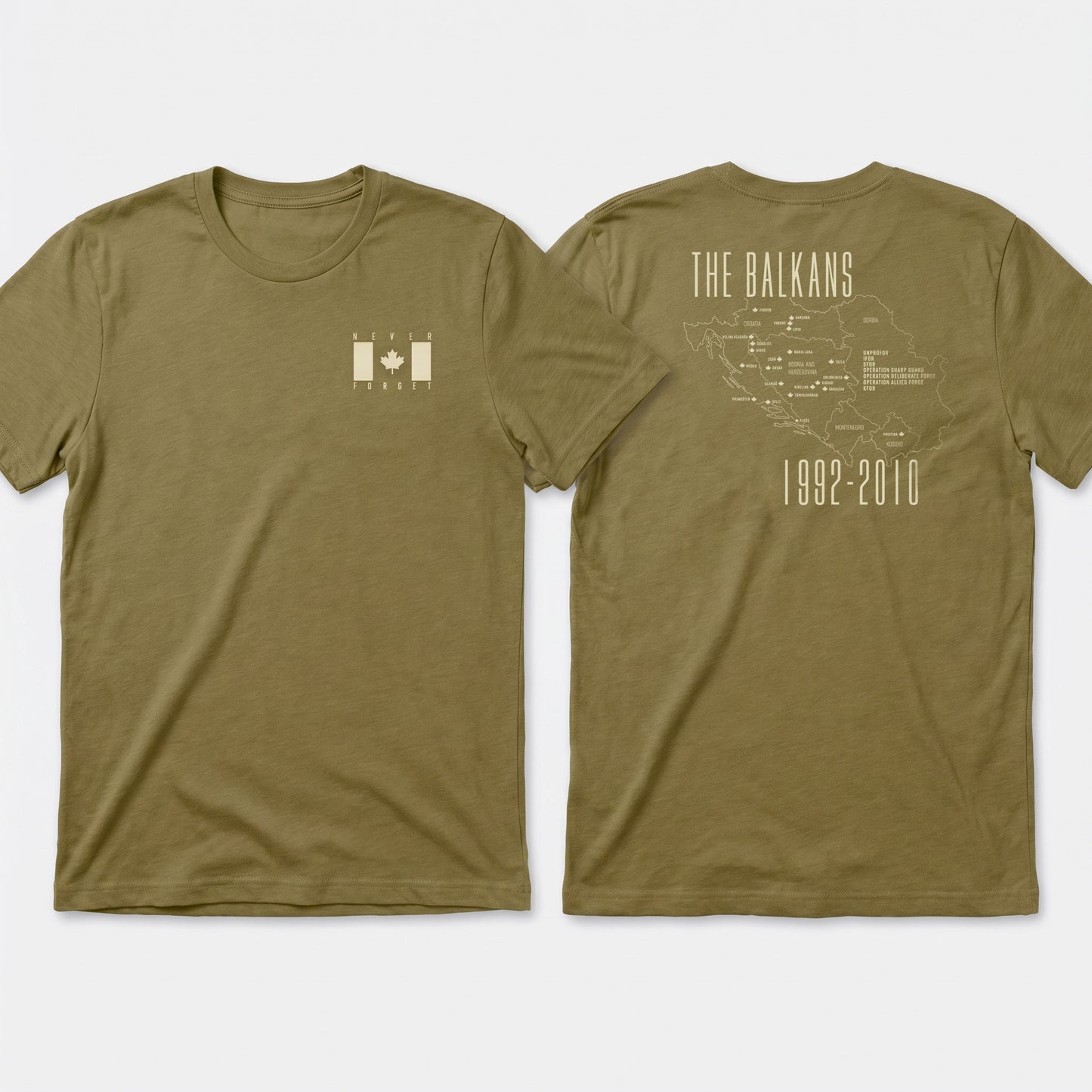 Never Forget – Balkans Short Sleeve - Olive