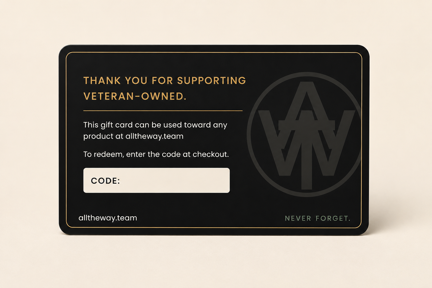 All The Way Gift Card